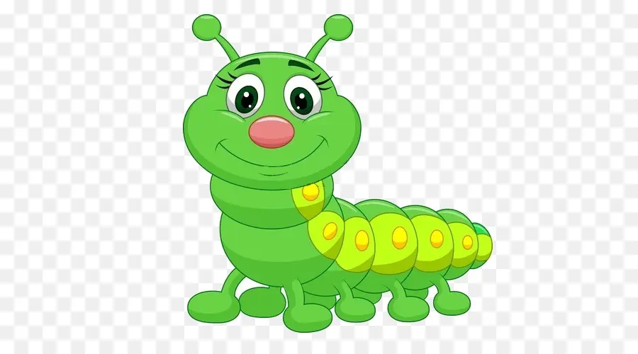 Chenille Verte，Insecte PNG