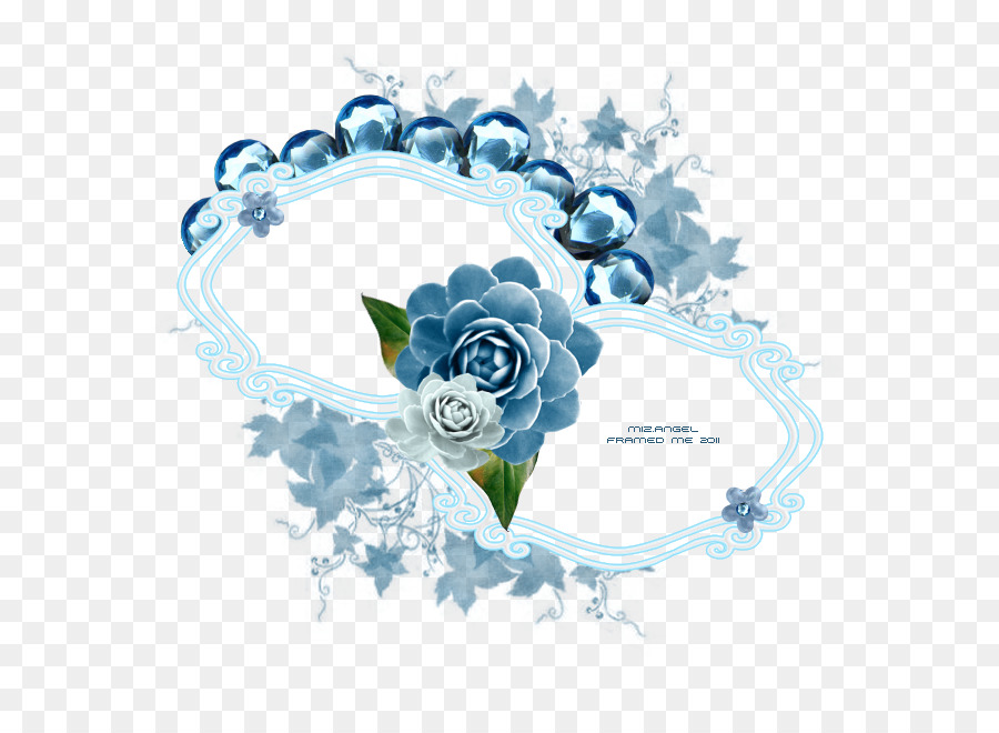 Rose Bleue，Design Floral PNG