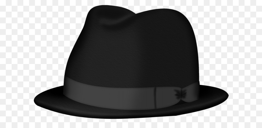 Chapeau Fedora，Noir PNG