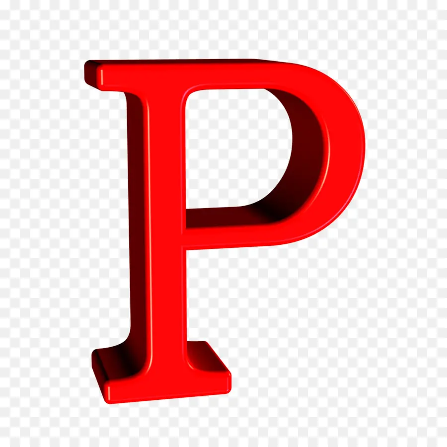 Lettre P，Rouge PNG