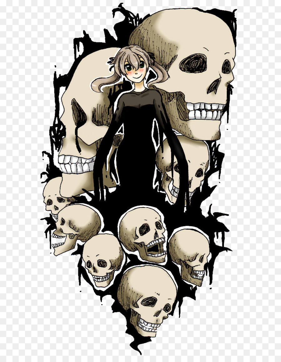 Personnage D'anime Avec Des Crânes，Crânes PNG