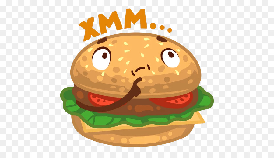 Burger Pensant，Dessin Animé PNG