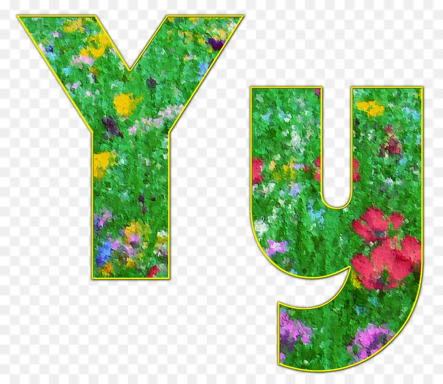 Lettre Y，Fleurs PNG