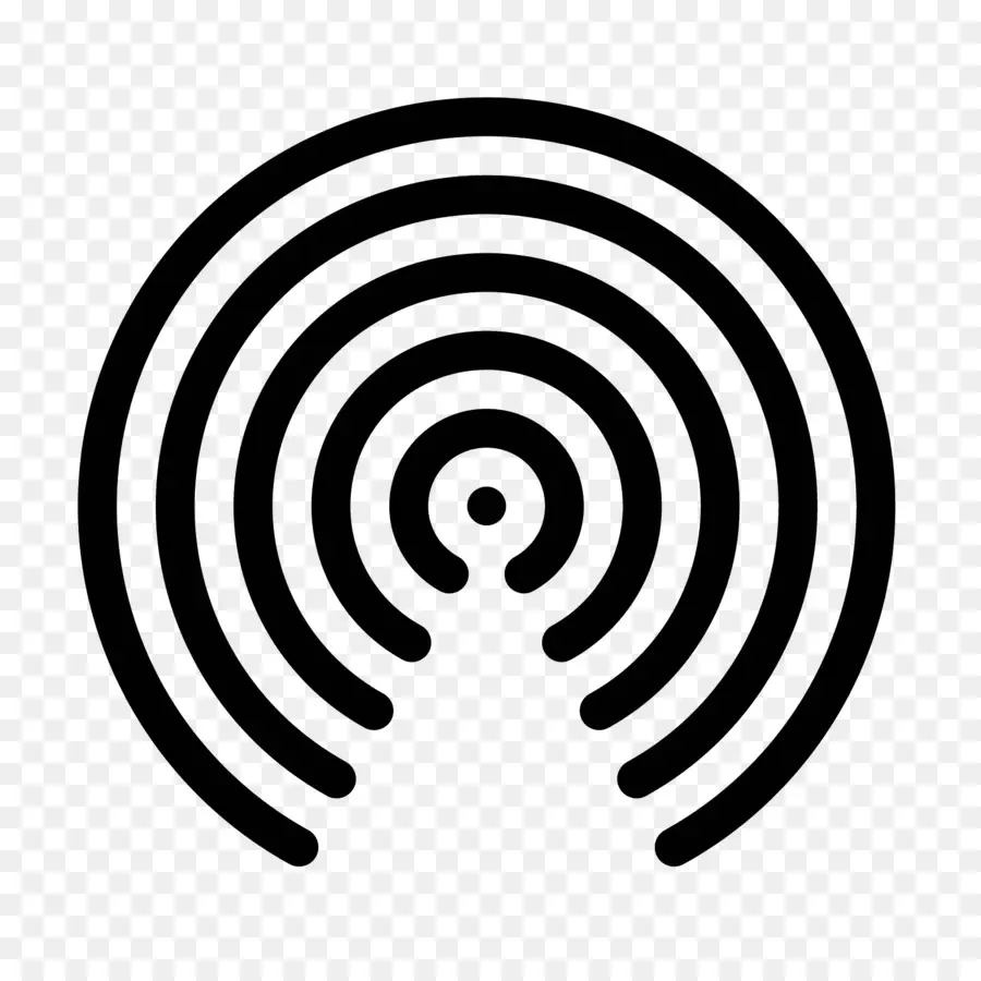 Cercles Concentriques，Noir PNG