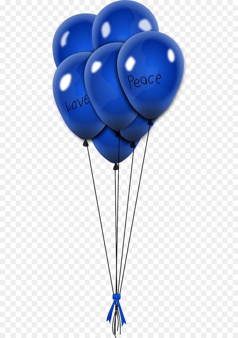 Ballons Bleus，Faire La Fête PNG