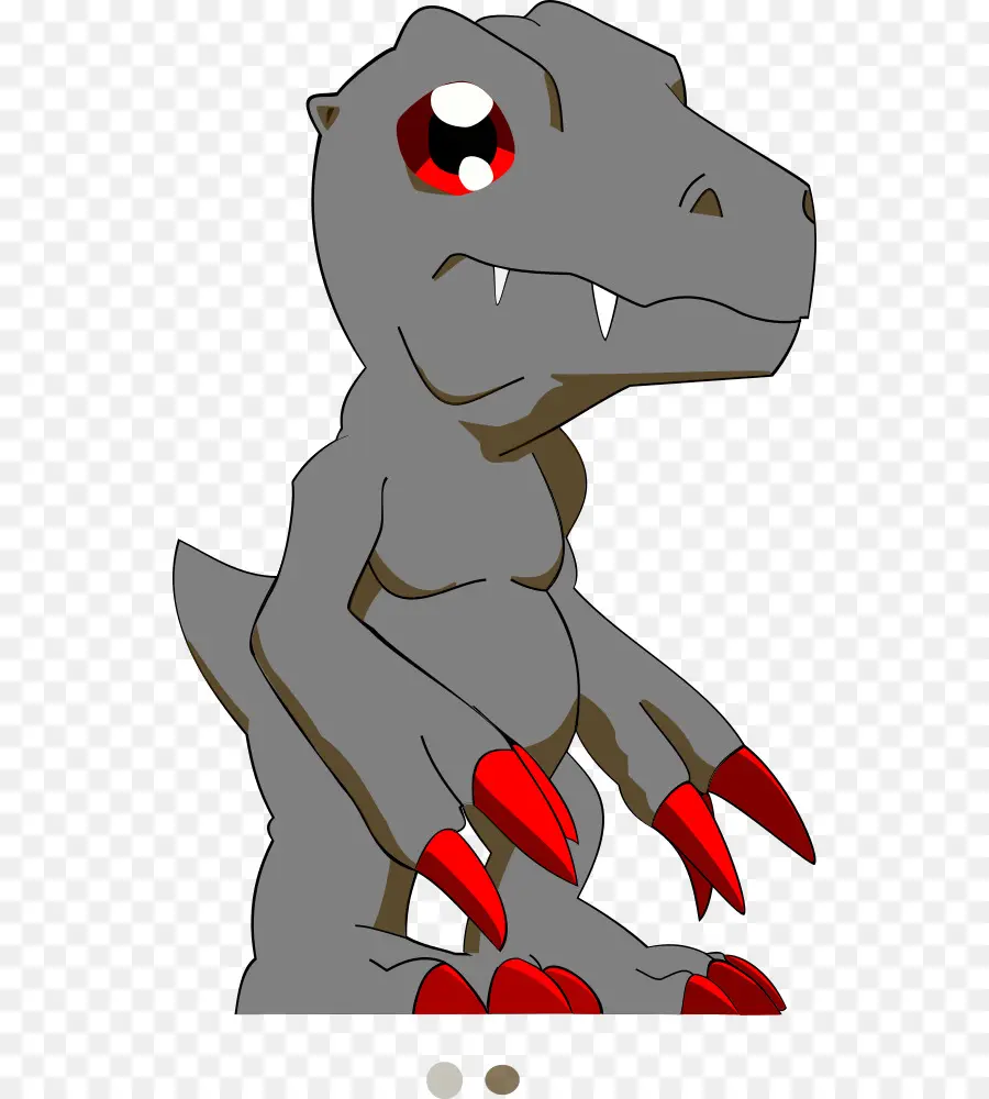 Dinosaure De Dessin Animé，Griffes Rouges PNG