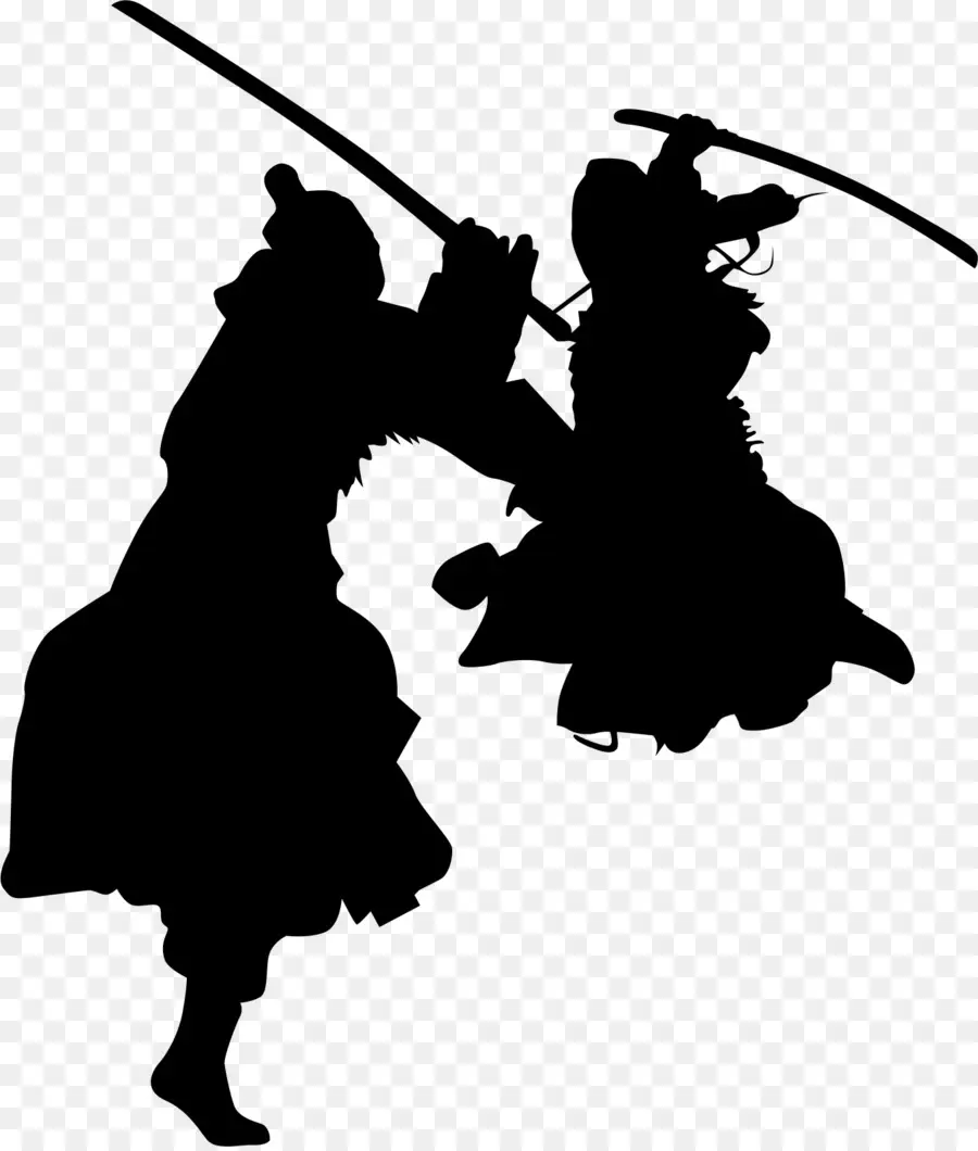 Samouraï Silhouette，Guerriers PNG