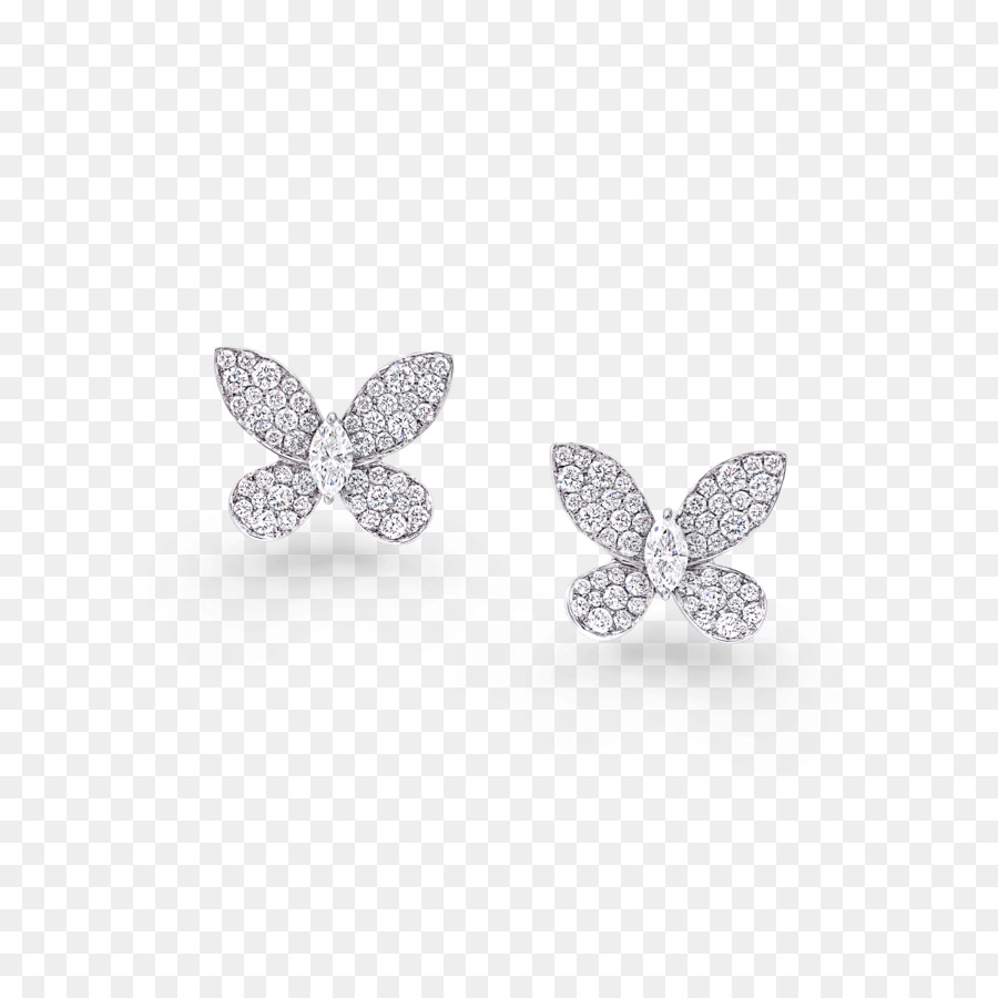 Boucles D'oreilles Papillon，Diamant PNG