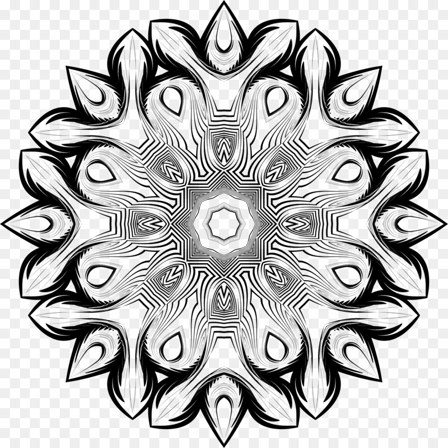 Mandalas，Noir Et Blanc PNG