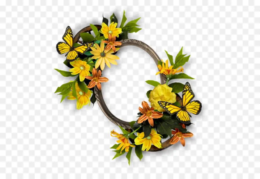 Couronne Florale，Fleurs PNG