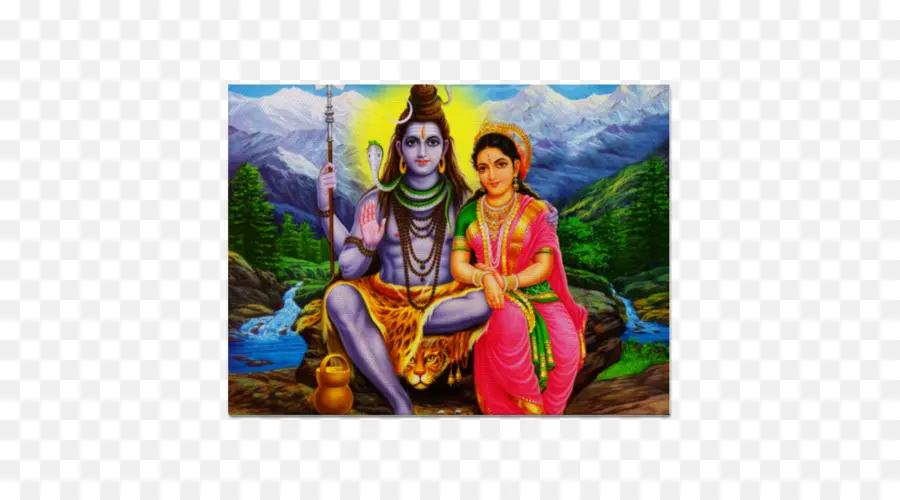 Shiva Et Parvati，Hindouisme PNG