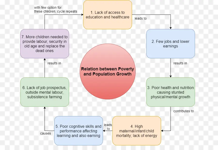Diagramme De Pauvreté Et De Croissance Démographique，Éducation PNG