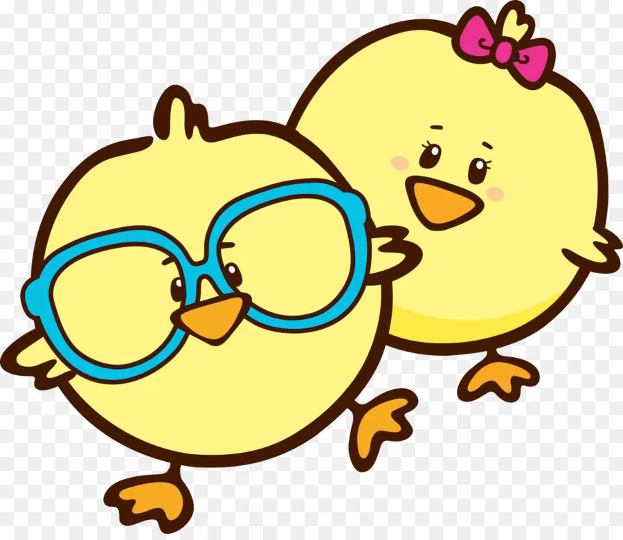 Poussins Mignons，Lunettes PNG