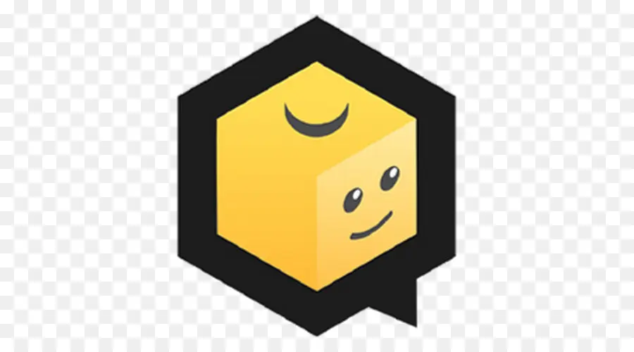 Cube Jaune，Visage Souriant PNG