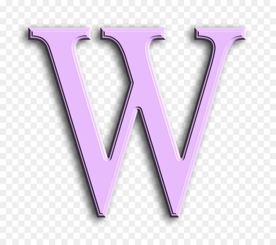 Lettre W，Violet PNG