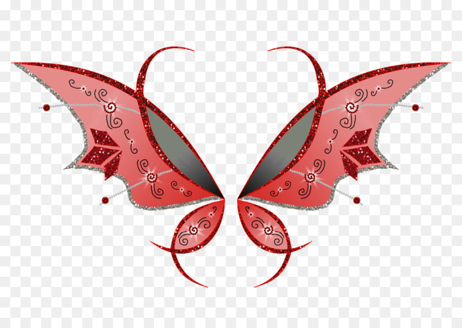 Ailes De Papillon Rouge，Papillon PNG