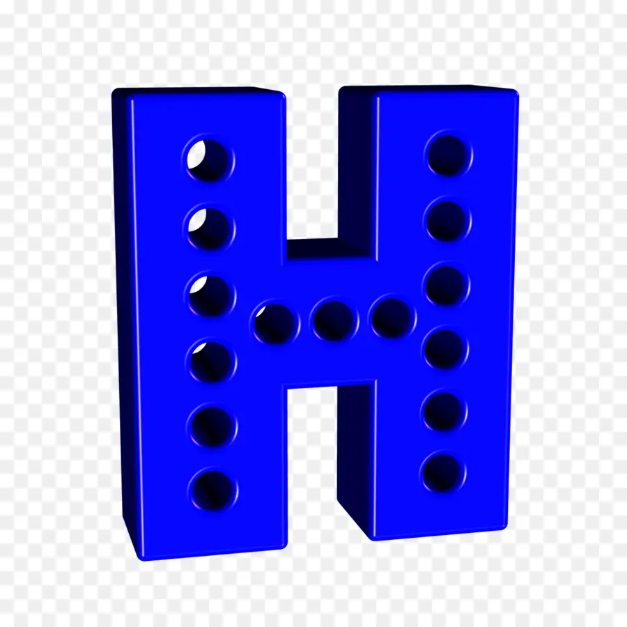 Bleu H，Alphabet PNG