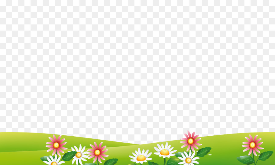 Bordure De Fleurs，Herbe PNG