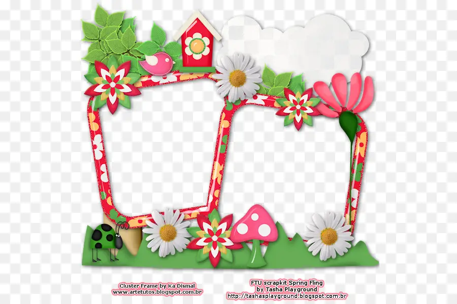 Cadre Photo，Fleurs PNG