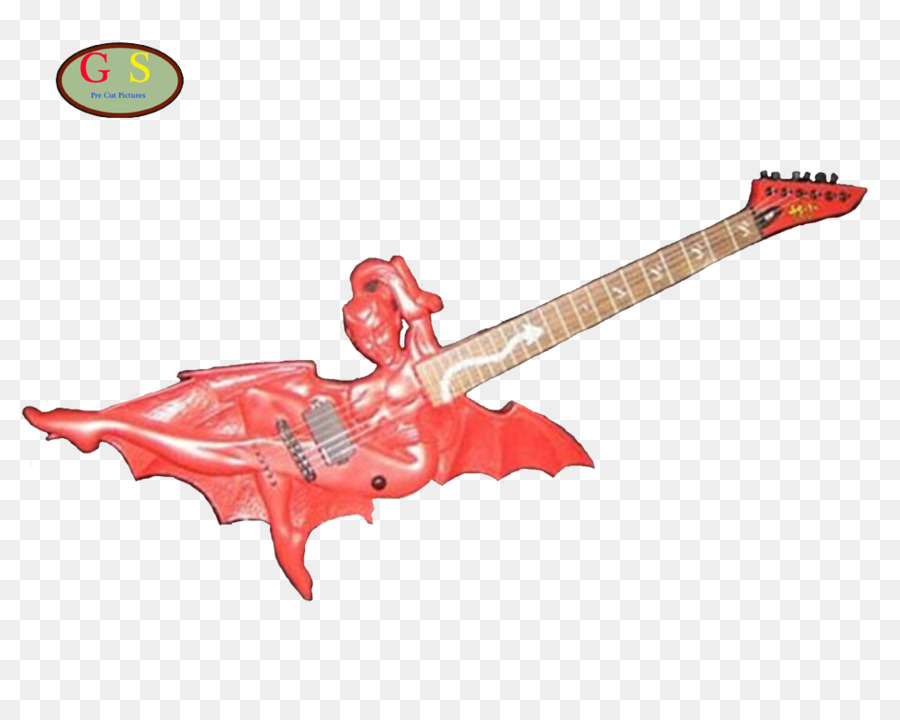 Guitare Chauve Souris Rouge，Guitare électrique PNG