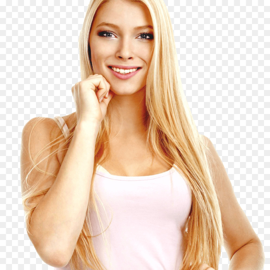 Femme Blonde，Sourire PNG