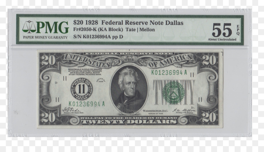 La Réserve Fédérale Note，états Unis Twentydollar Projet De Loi PNG