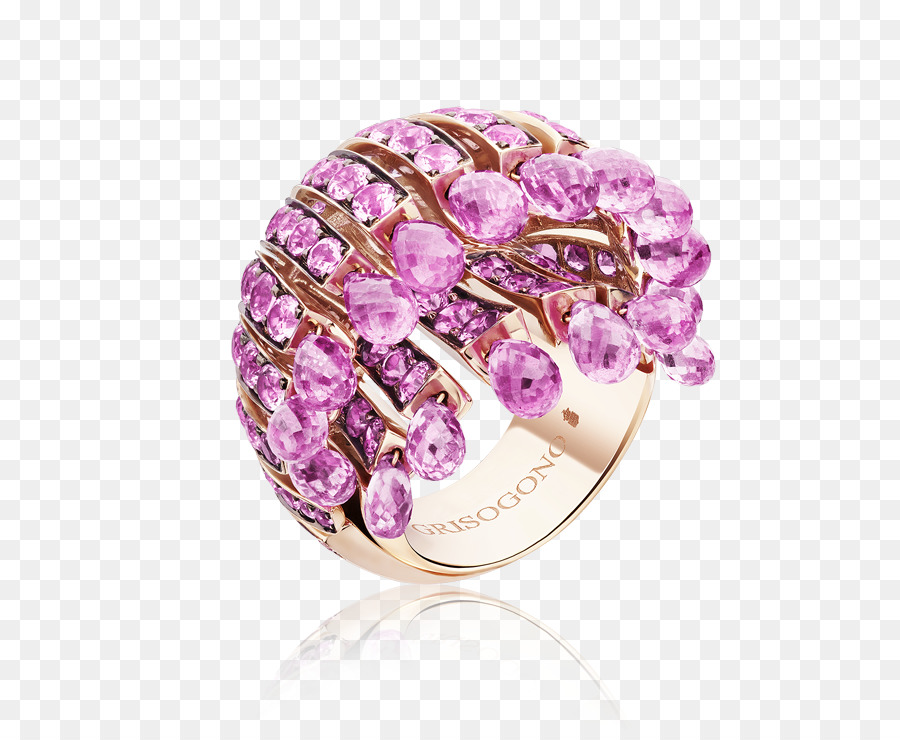 Bague Avec Pierres Précieuses Roses，Gemme PNG