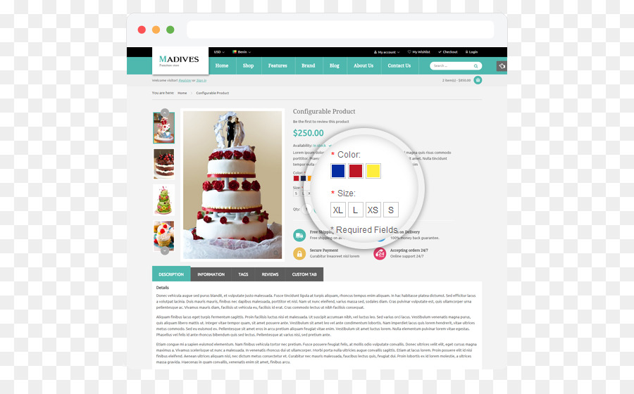 Gâteau De Mariage，Page Web PNG