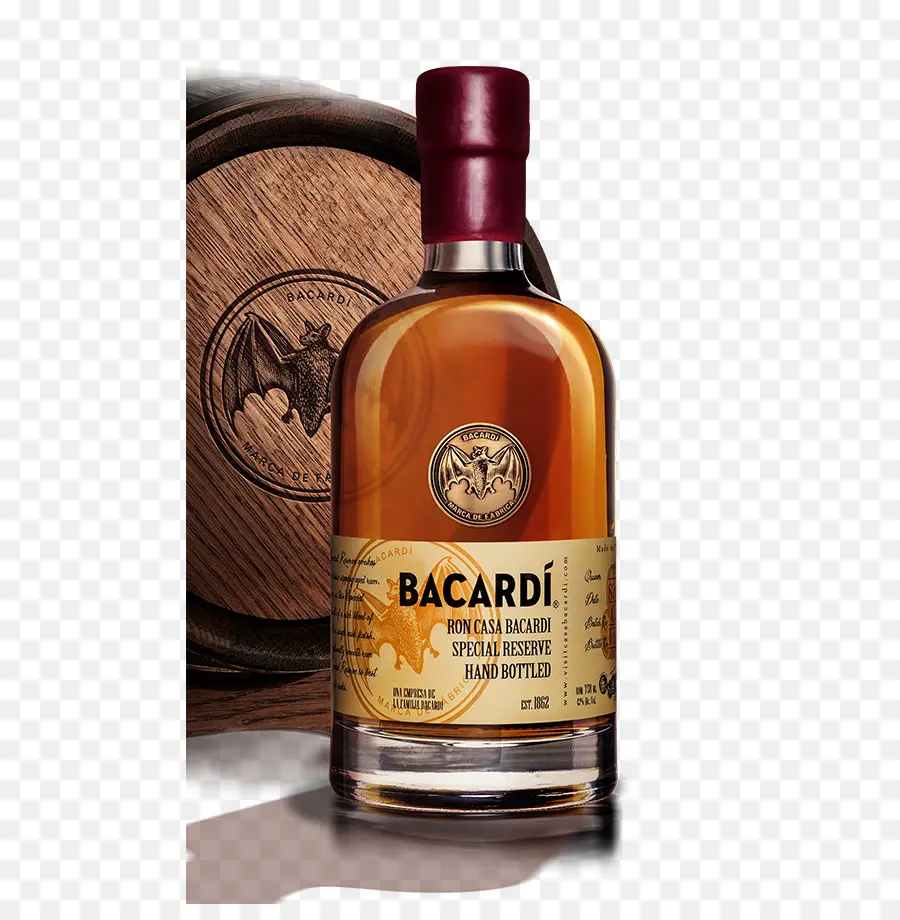 Bouteille De Rhum Bacardi，Alcool PNG