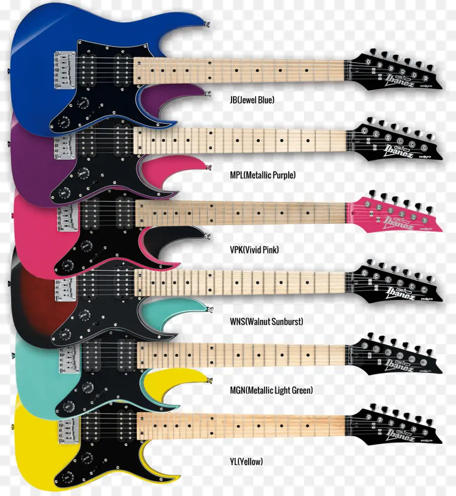 Guitares électriques Colorées，Musique PNG