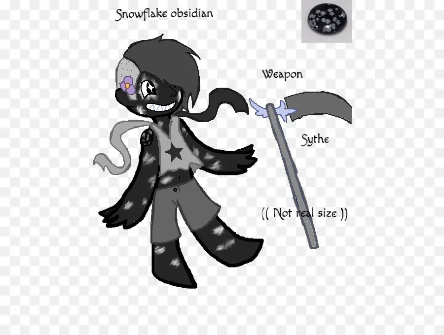 Caractère D'obsidienne De Flocon De Neige，Arme PNG