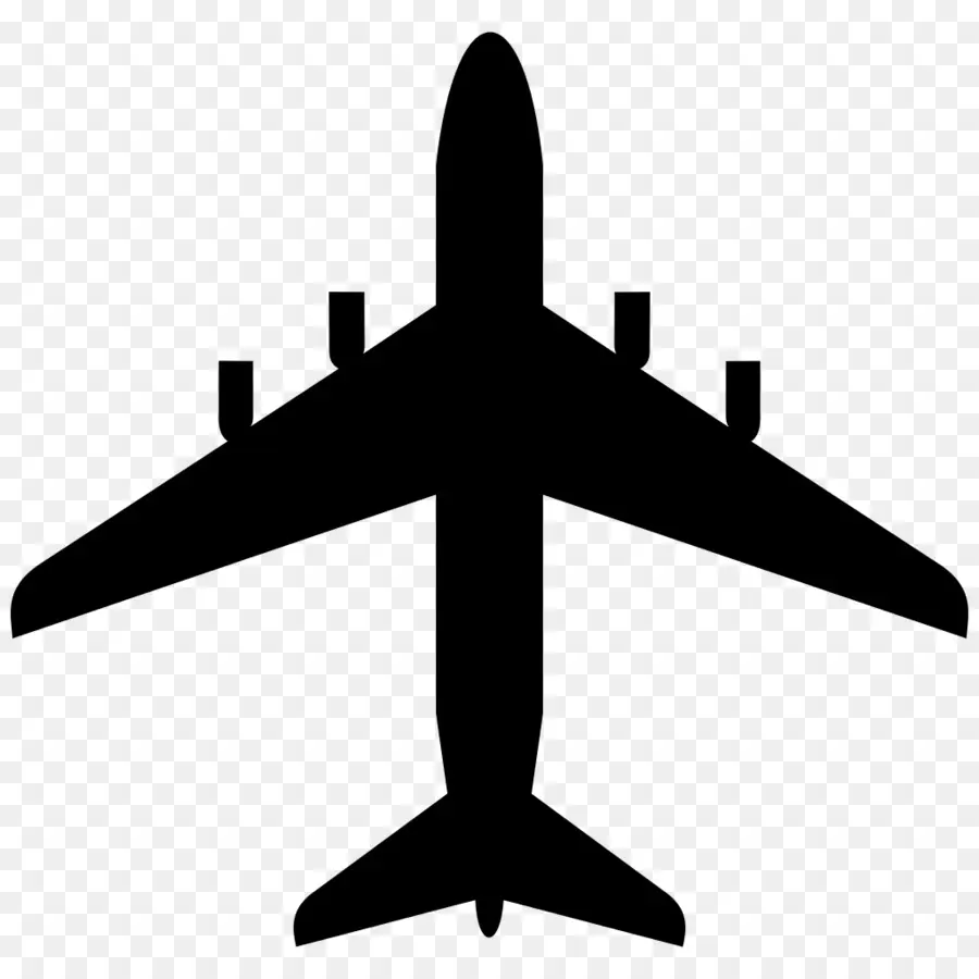 Silhouette D'avion，Vol PNG