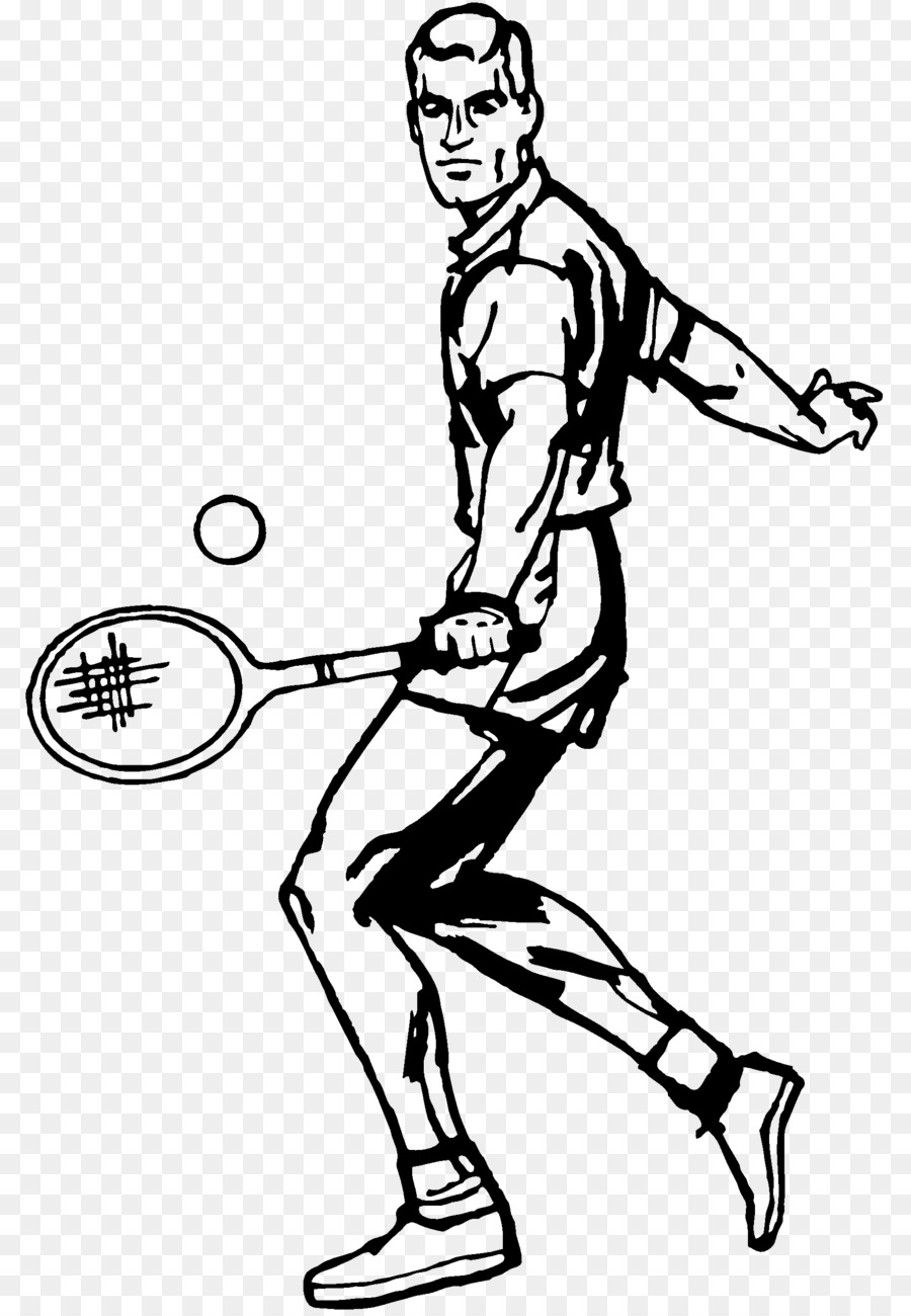 Joueur De Tennis，Raquette PNG