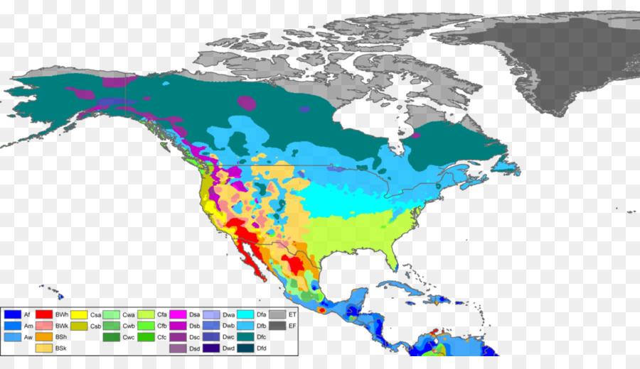 États Unis，Classification Climatique De Köppen PNG