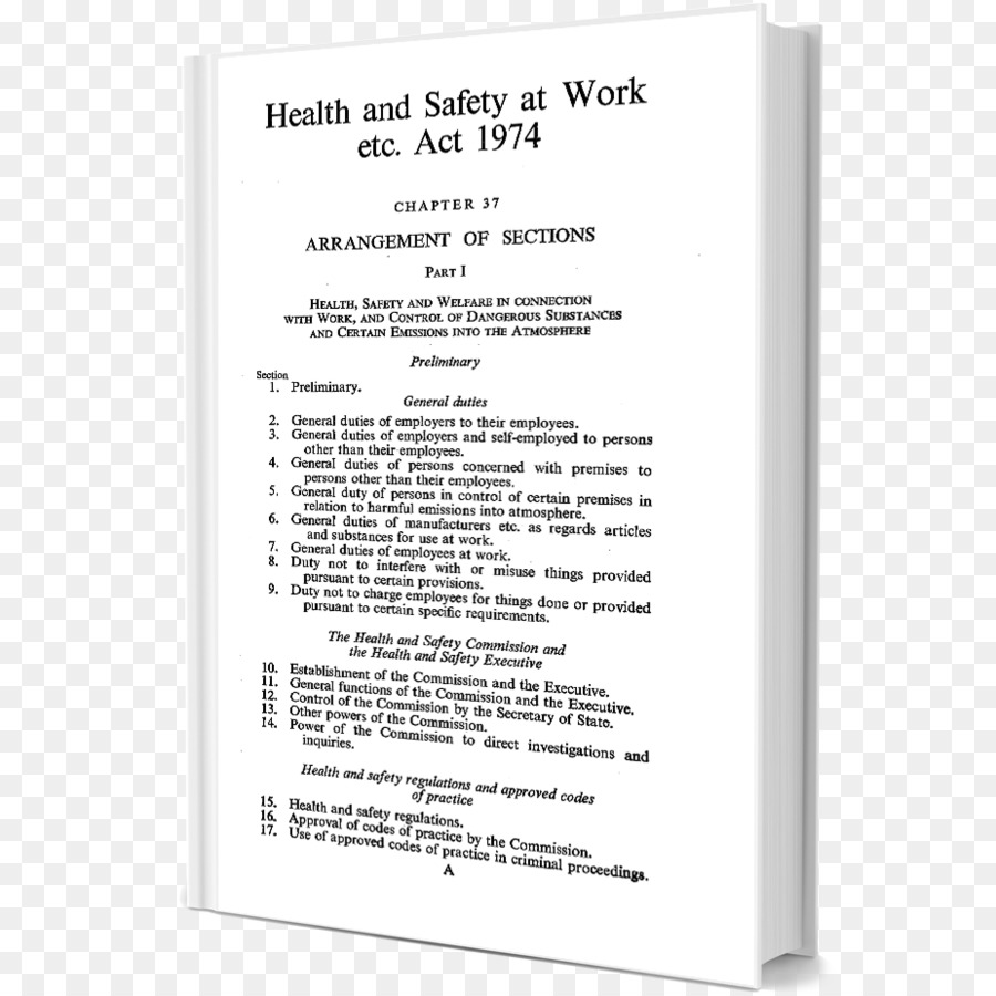 La Santé Et La Sécurité Au Travail Loi 1974，Document PNG