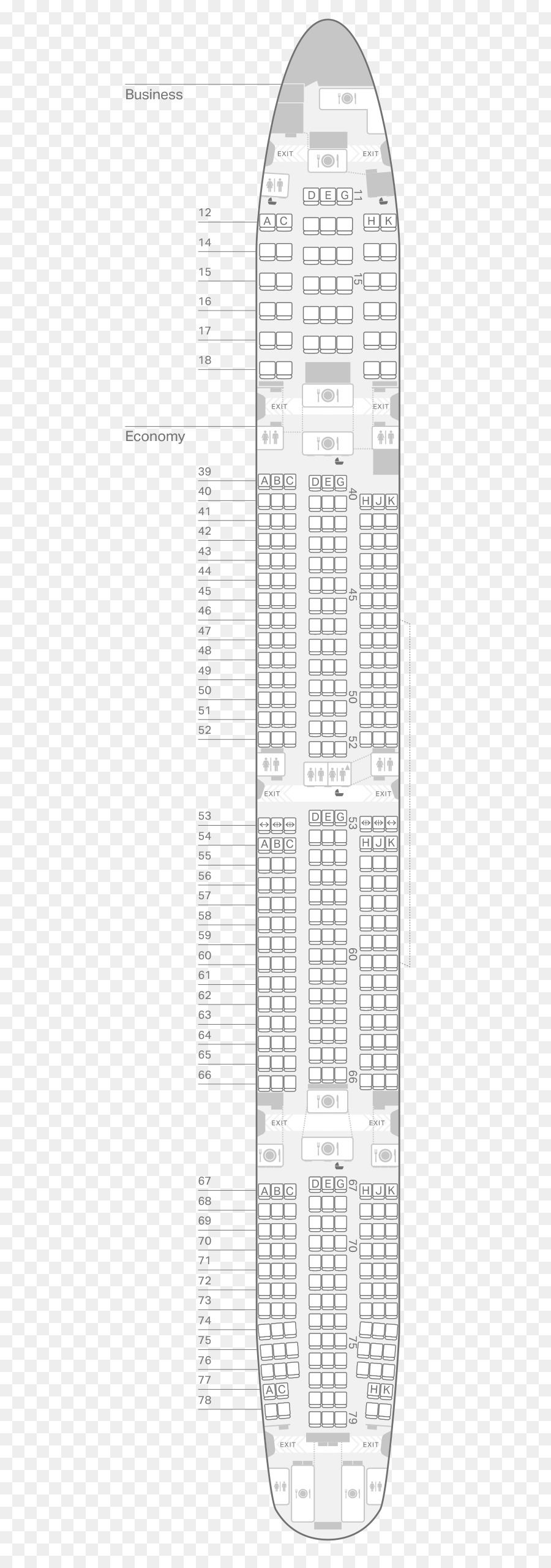 Plan De Salle De L'avion，Sièges PNG