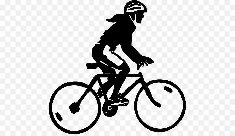 Silhouette Cycliste，Vélo PNG