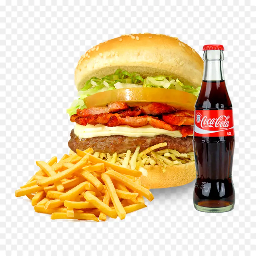 Burger Et Frites，Hamburger PNG