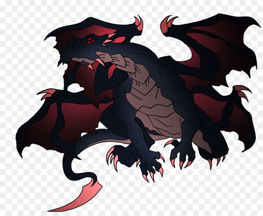 Dragon Rouge Et Violet，Mythique PNG