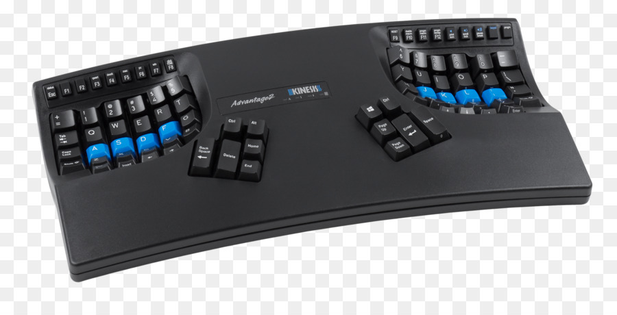 Clavier Ergonomique，Noir PNG