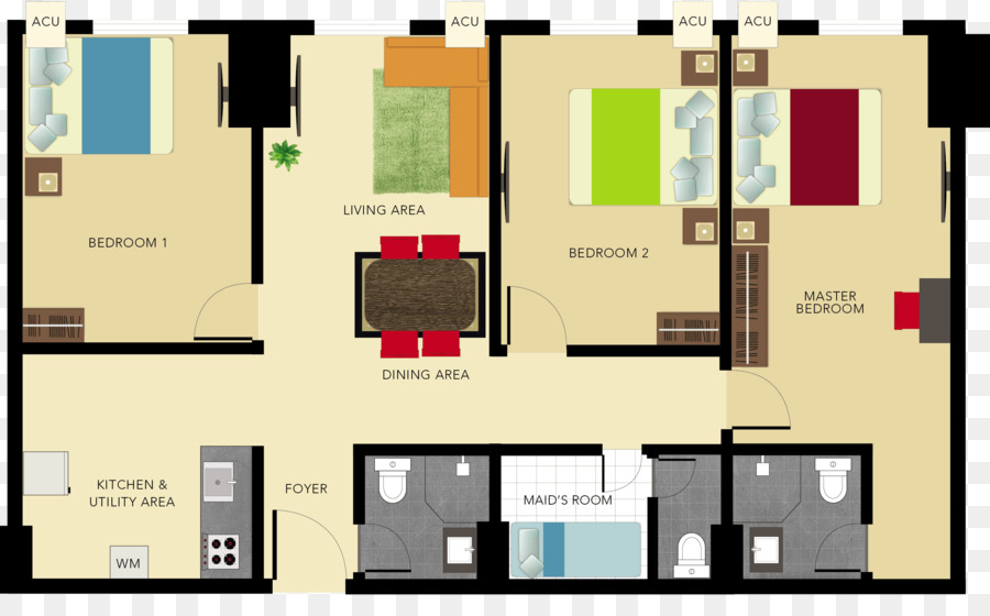 Plan D étage，Chambre à Coucher PNG