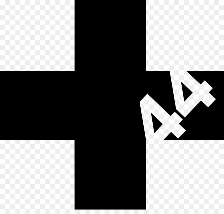 Croix Noire，Chiffres Blancs PNG