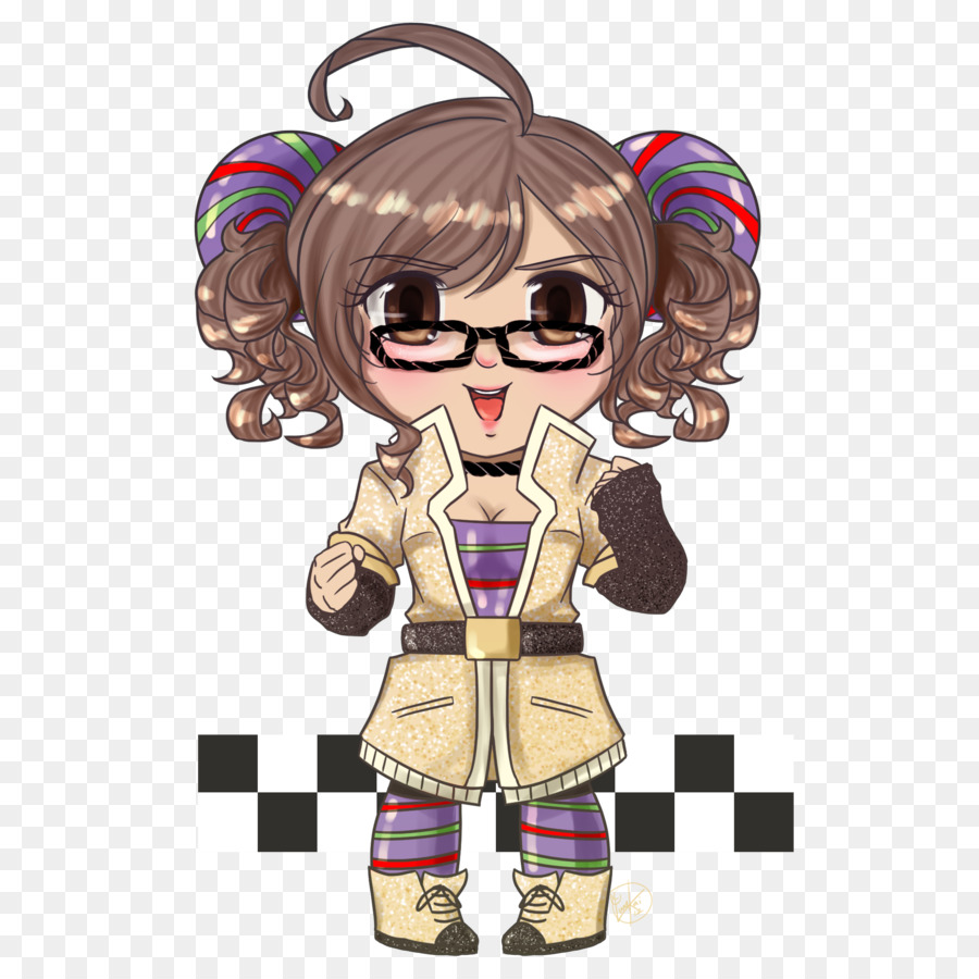 Personnage D'anime Mignon，Lunettes PNG