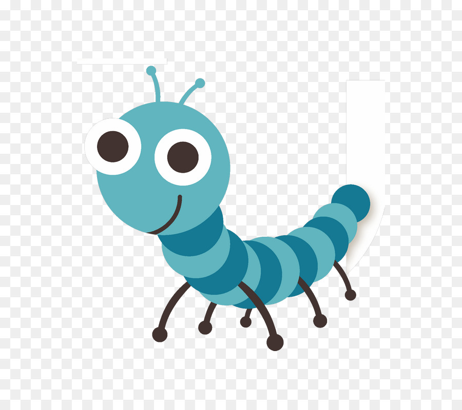 Chenille Bleue，Insecte PNG