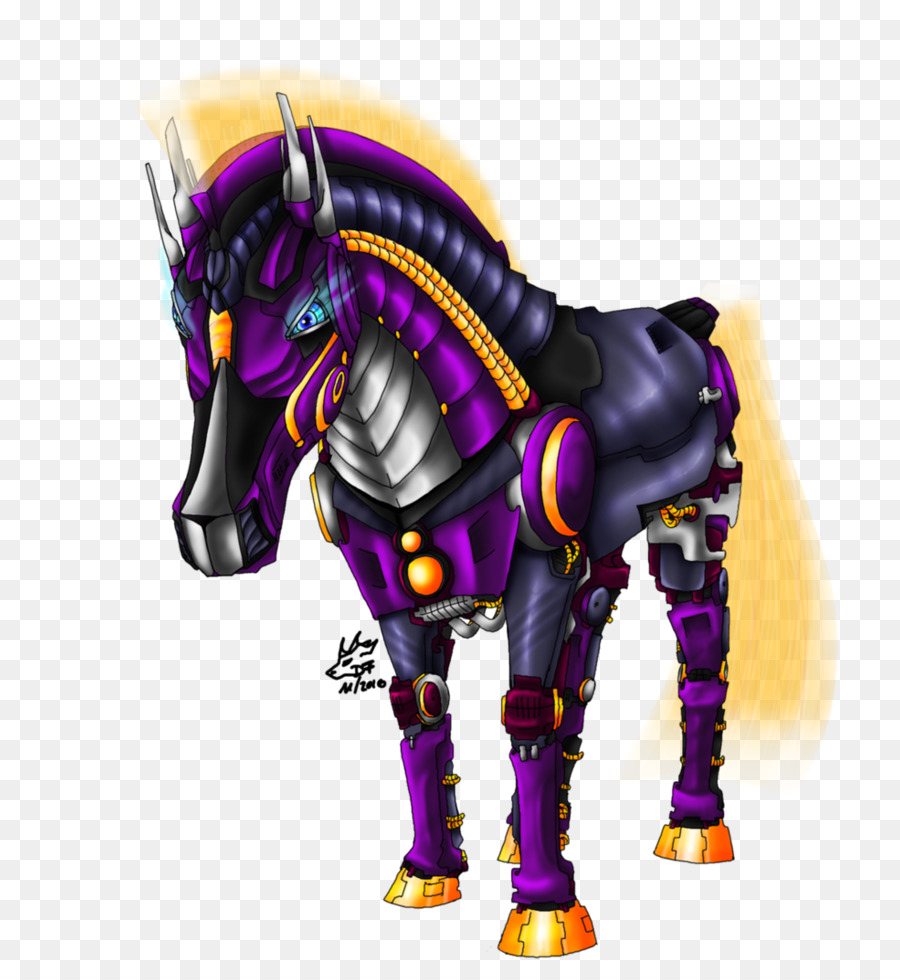 Cheval Robotique Violet，Robot PNG