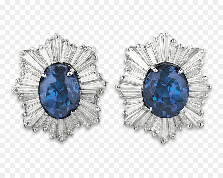 Boucles D'oreilles Avec Pierres Précieuses Bleues，Gemme PNG