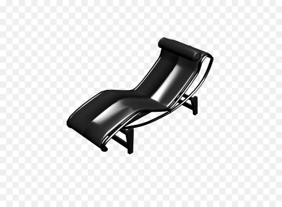 Chaise Longue Noire，Fauteuil Inclinable PNG