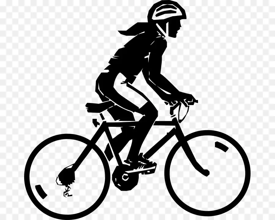 Silhouette Cycliste，Vélo PNG