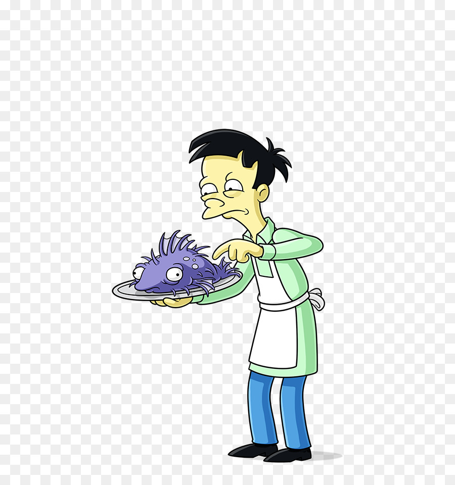 Personnage Animé Avec Du Poisson，Cuisinier PNG