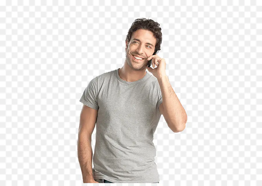 Homme Au Téléphone，Sourire PNG